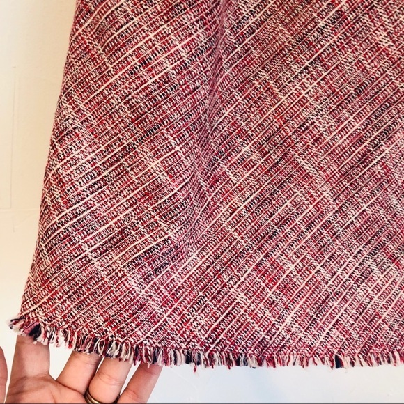 🔥SALE🔥 Banana Republic pink fringe trim faux wrap skirt NWOT - Picture 7 of 8